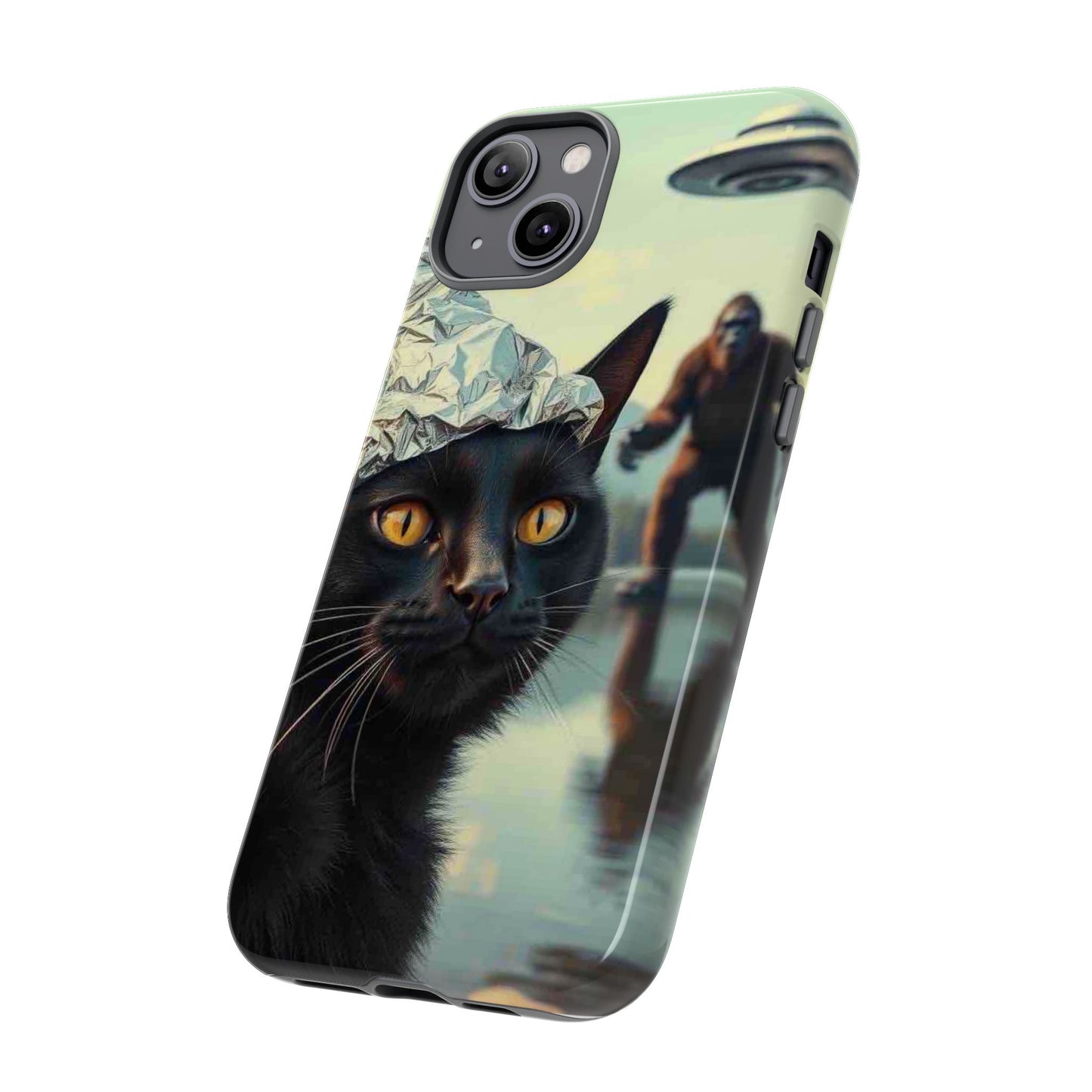 Conspiracy Cat Tough Phone Cases