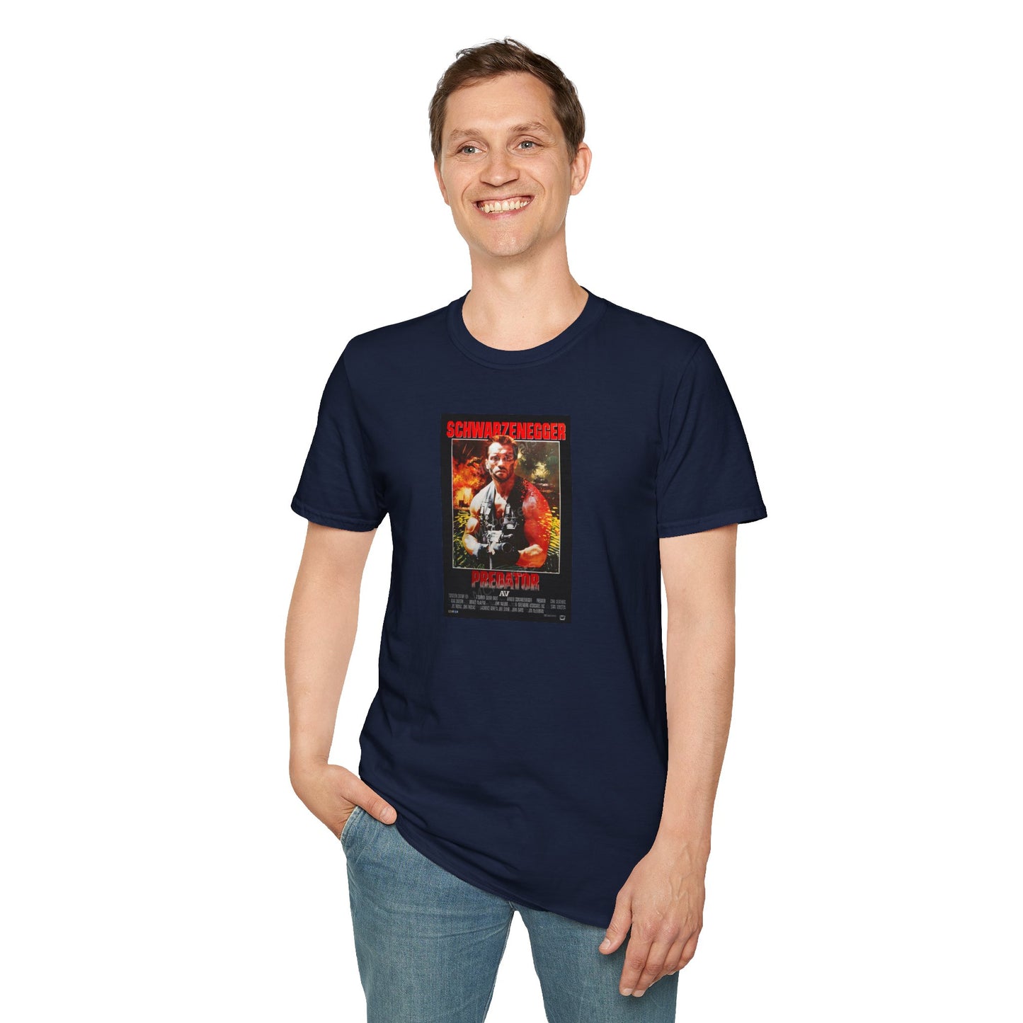 Predator Movie Poster in a Unisex Softstyle T-Shirt