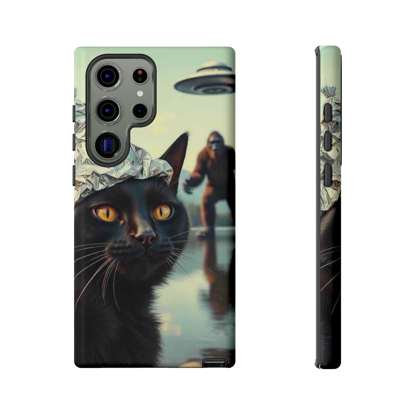 Conspiracy Cat Tough Phone Cases