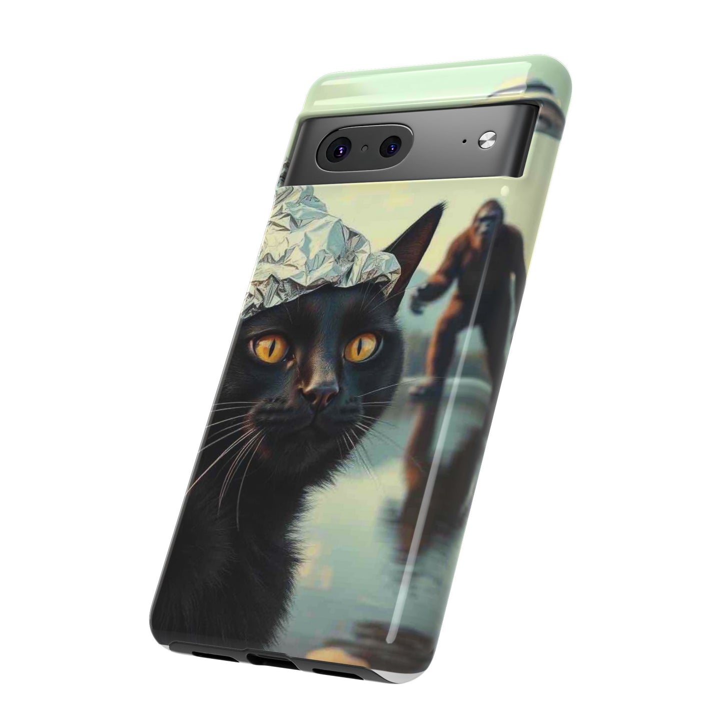 Conspiracy Cat Tough Phone Cases