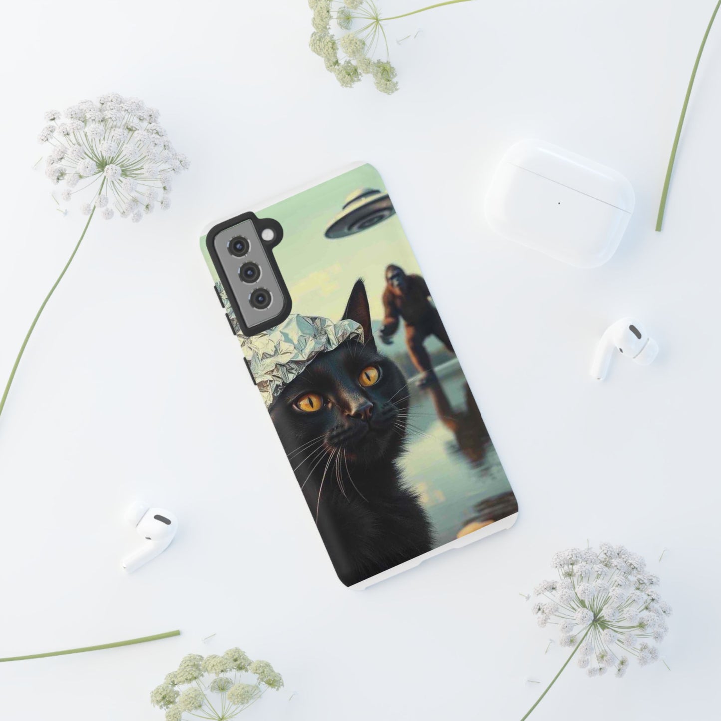 Conspiracy Cat Tough Phone Cases