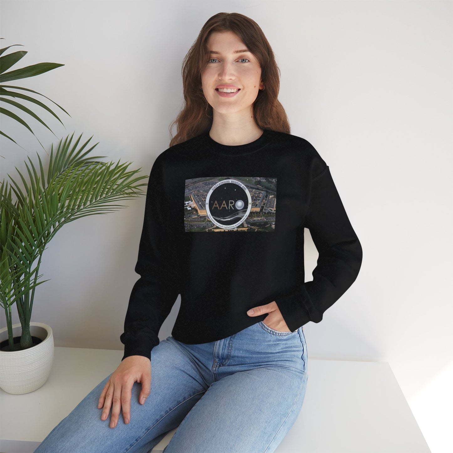 AARO™ Logo - Unisex Heavy Blend Crewneck Sweatshirt