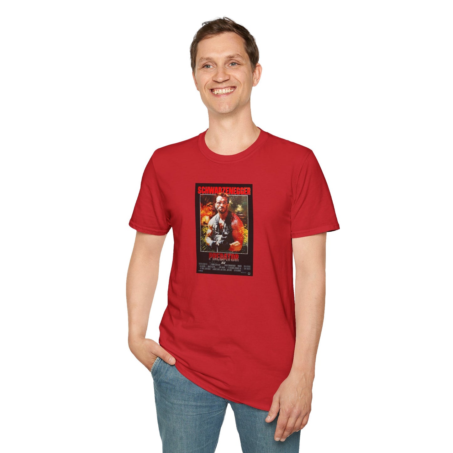 Predator Movie Poster in a Unisex Softstyle T-Shirt