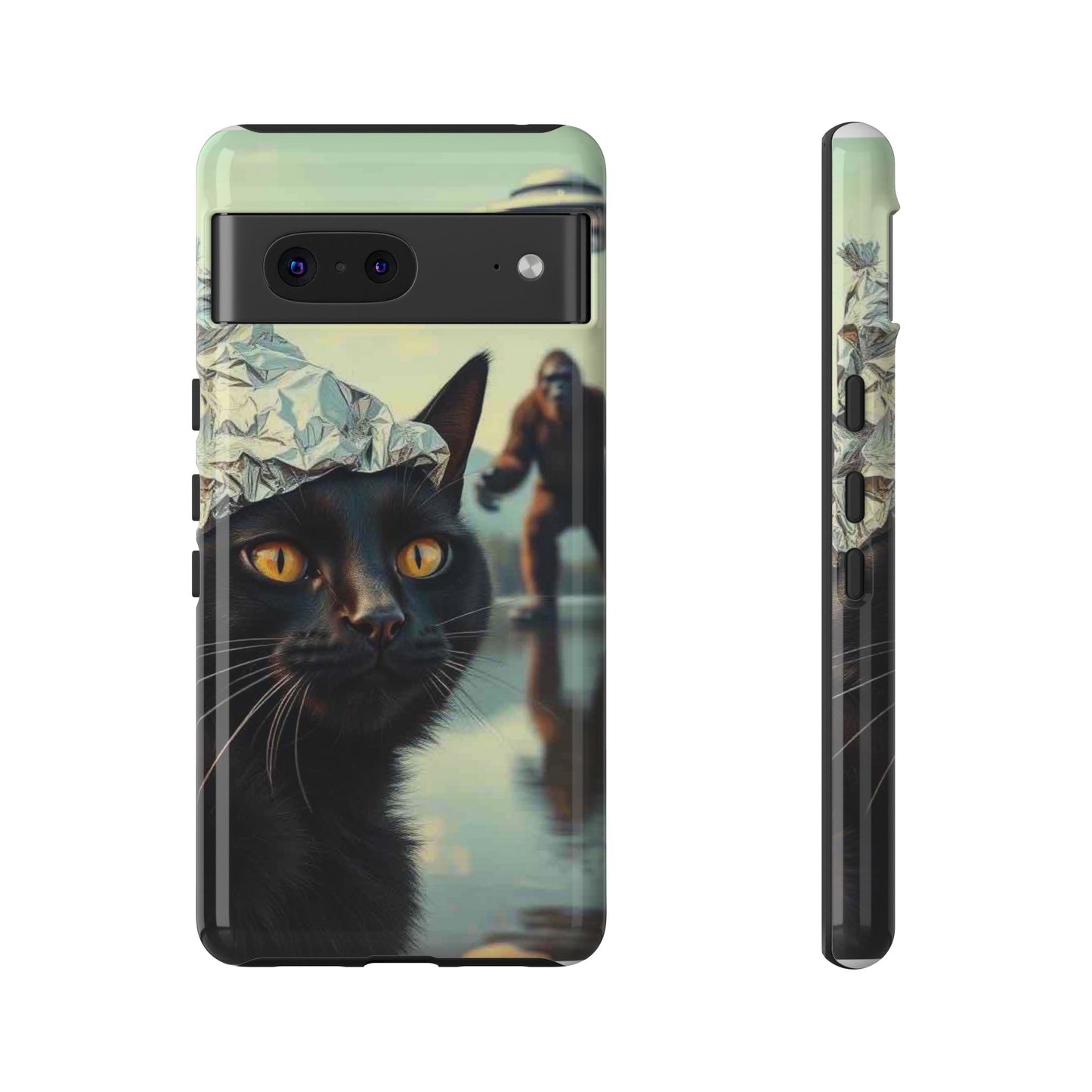 Conspiracy Cat Tough Phone Cases