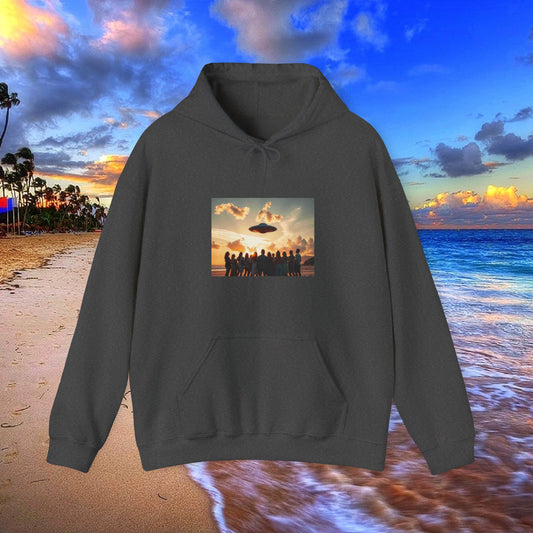 UFO on the Beach- Heavy Blend™ Hooded Sweatshirt